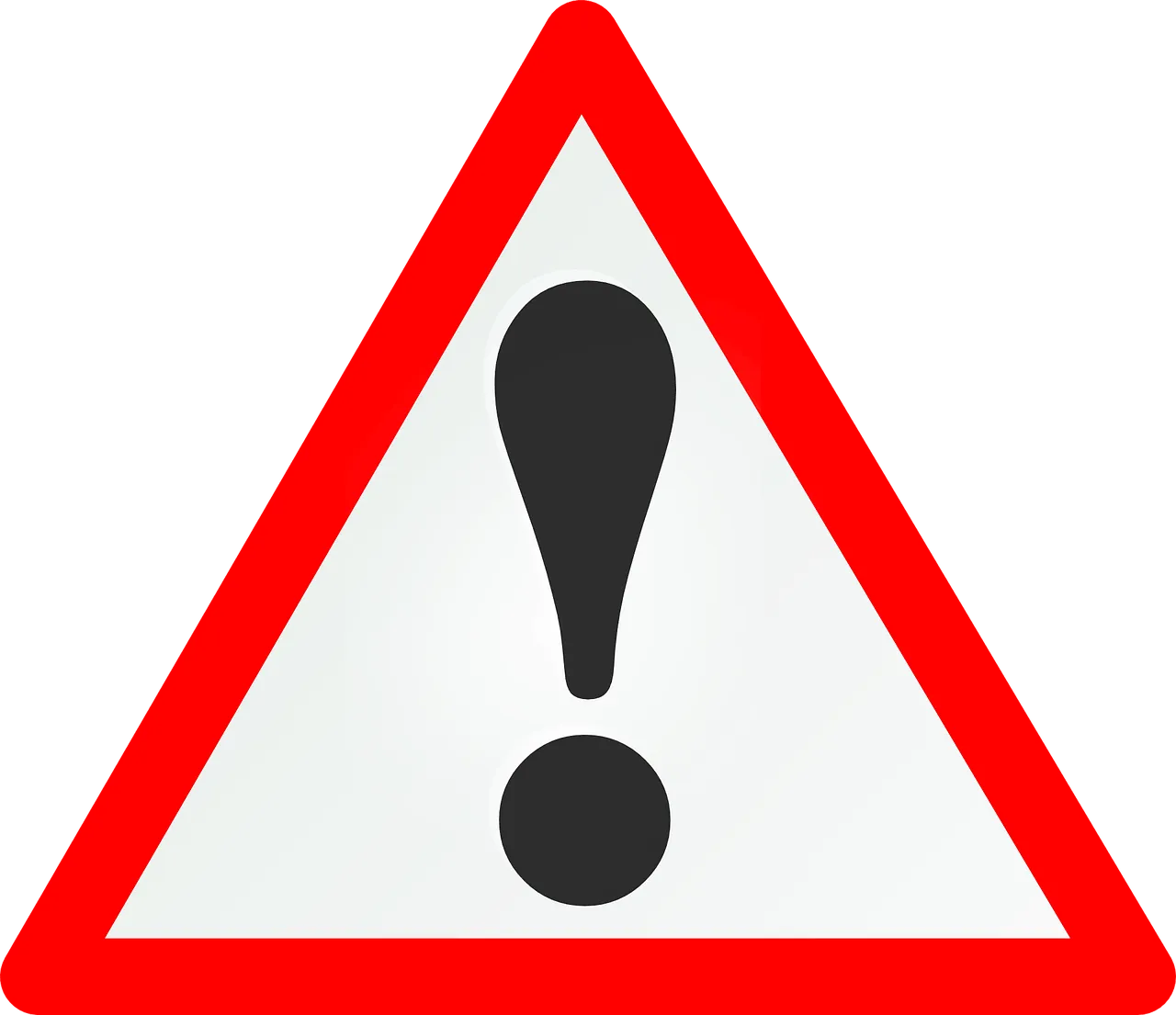 Caution warning sign